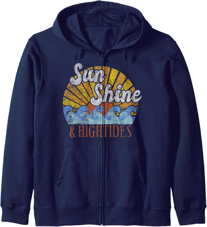 Sunshine And High Tides Sunset Circle Kapuzenjacke