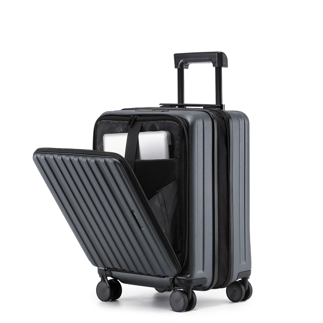 Koffer Expandierbar – Hartschalen-Trolley mit Oberseiten-Öffnung, Kompressionsgurt & extra Stauraum