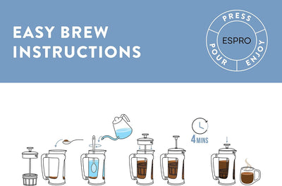 Espro French Press, Kaffee Stempelkanne aus Glas, Coffee-Maker, Kupfer, 950ml 32 Ounce Kupfer Standa