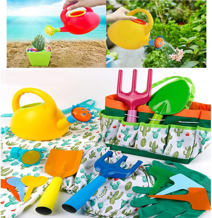 XINNIAN Gartengeräte für Kinder Gartenwerkzeug für kinder 18 Stück Gartenspielzeug Set für Kinder Ju
