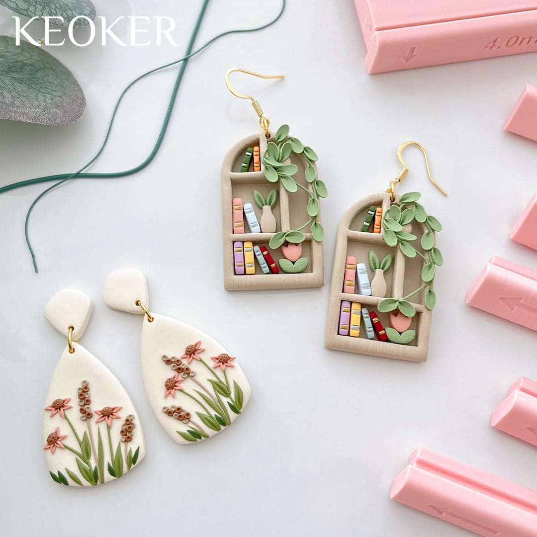Keoker Clay Tube Hoop Roller Guide, Clay Rolling Strip Shape Maker, Polymer Clay Snake Maker, Polyme