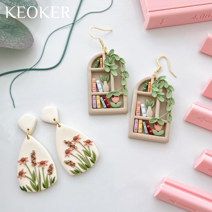 Keoker Clay Tube Hoop Roller Guide, Clay Rolling Strip Shape Maker, Polymer Clay Snake Maker, Polyme