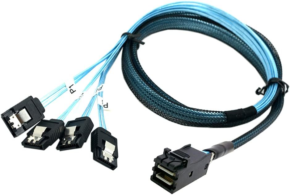 xiwai Interner Mini SAS HD SFF-8643 Host auf 4 SATA 7pin Target Festplatte 6Gbps Datenserver Raid Ka