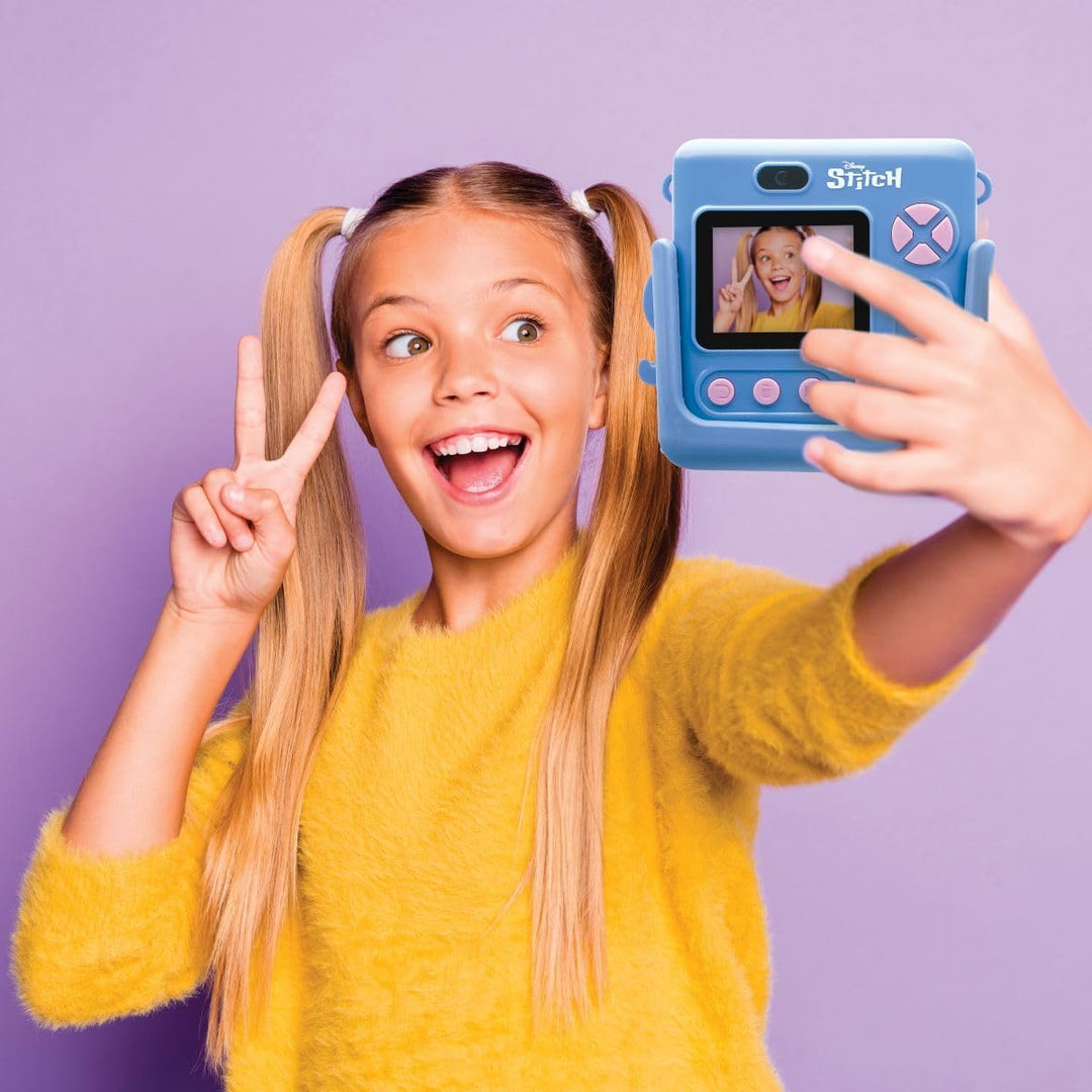 Lexibook, Disney Stitch, Starcam® Print, Kameraset mit Sofortdrucker, SD-Karte, 4 Papierrollen, Blau