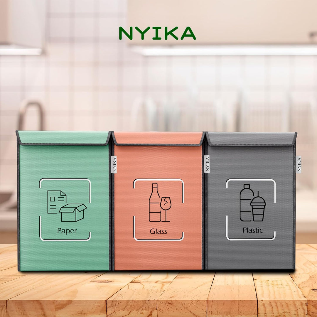 NYIKA Recycling System - Altglas Sammelbehälter - Pfandflaschen Aufbewahrung - Leergut Sammelbehälte
