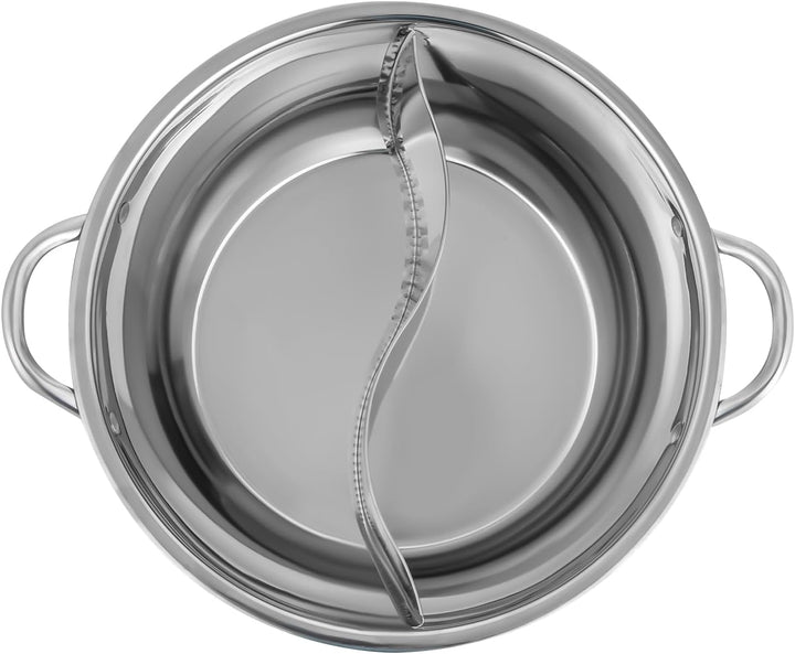 Edelstahl Dual Shabu Shabu, Küche Hot Pot Kochen Suppe Divider Shabu Topf Kochgeschirr aus Edelstahl