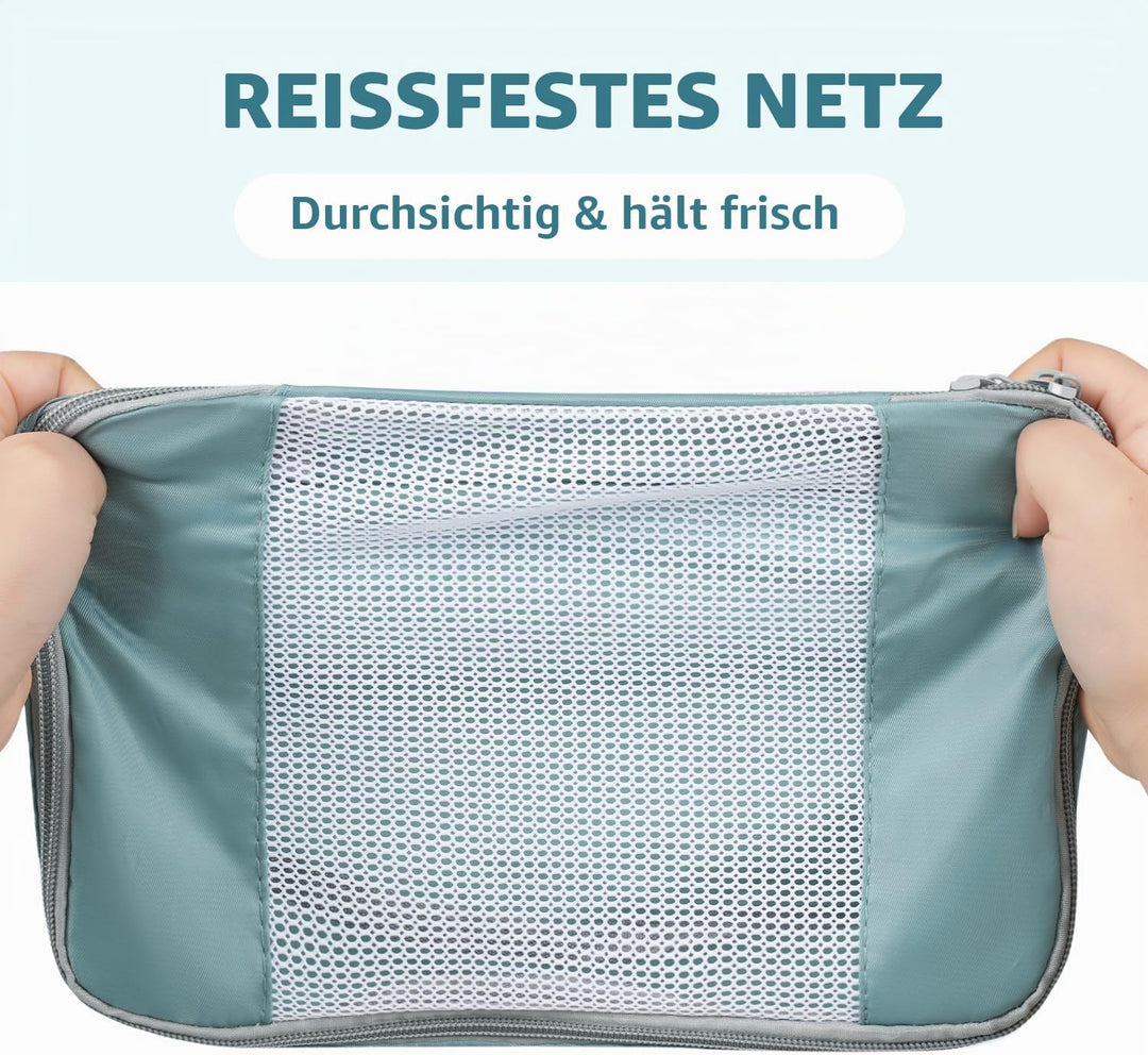 BAGAIL 8er-Set Packwürfel in verschiedenen Grössen Packorganizer für Reisezubehör Handgepäck Koffer