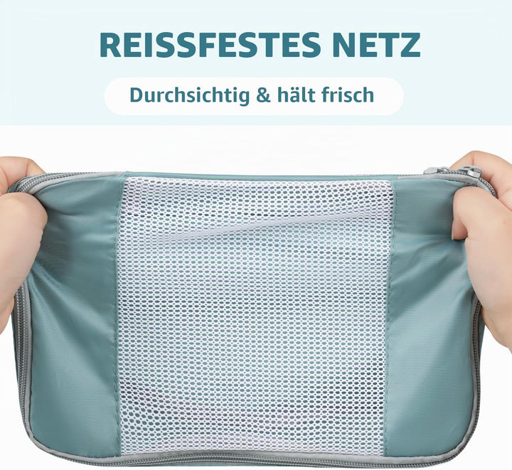 BAGAIL 8er-Set Packwürfel in verschiedenen Grössen Packorganizer für Reisezubehör Handgepäck Koffer