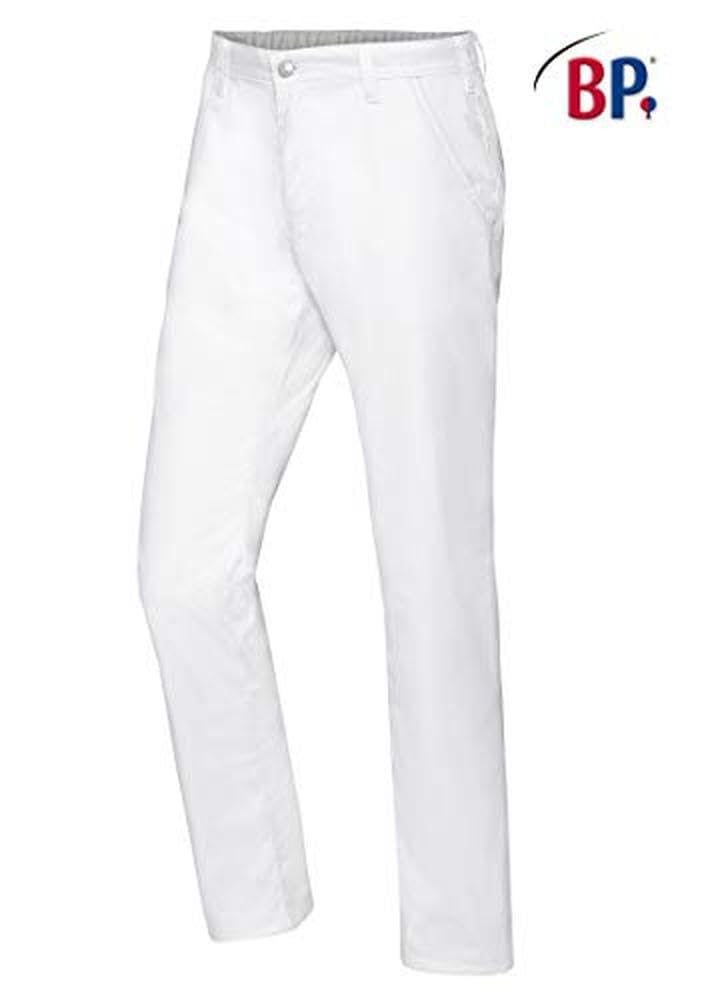 BP 1735-130-0021-54n Chinos für Männer, mit Taschen, 205,00 g/m² Reine Baumwolle, weiss, 54n, 54n