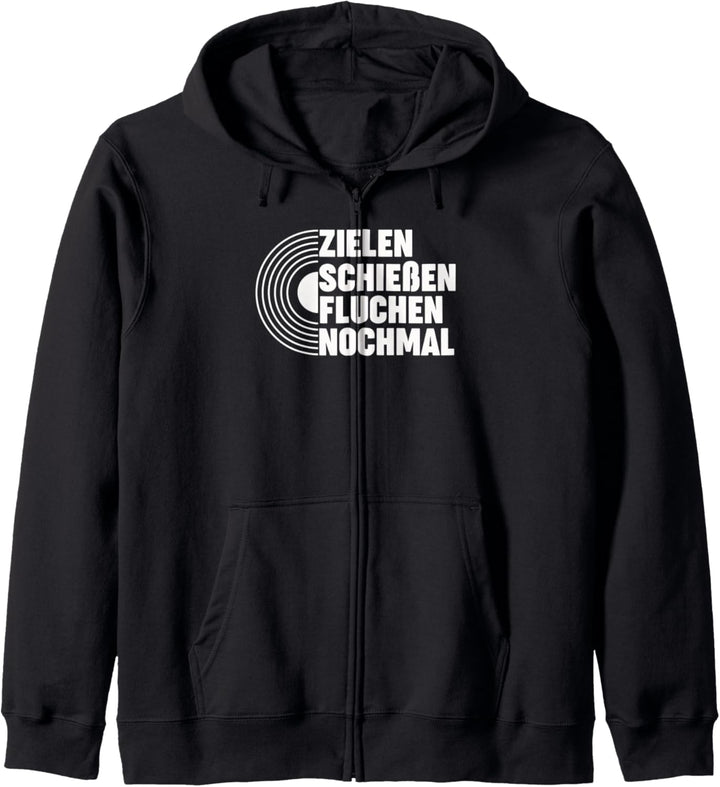 Zielen Schiessen Fluchen Nochmal Bogenschiessen Bogenschütze Kapuzenjacke