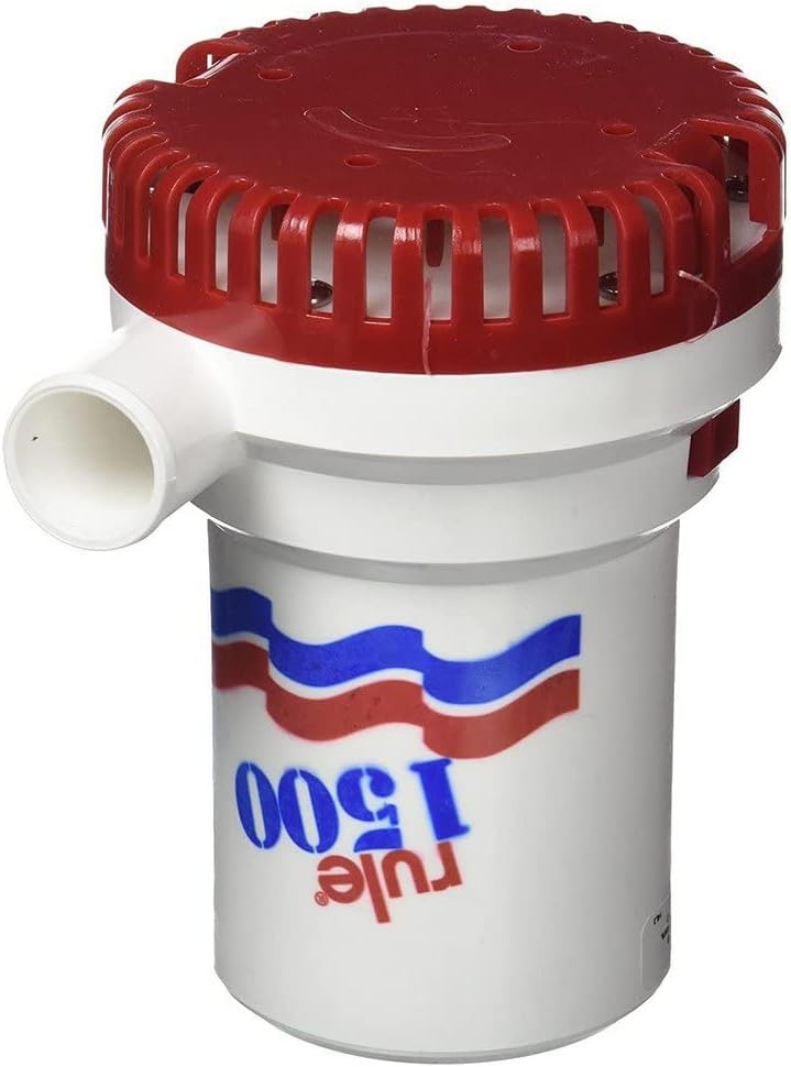 Rule 1500 GPH Marine Bilge Pumpe, Nicht automatisch 03 - 24 Volt, 03 - 24 Volt