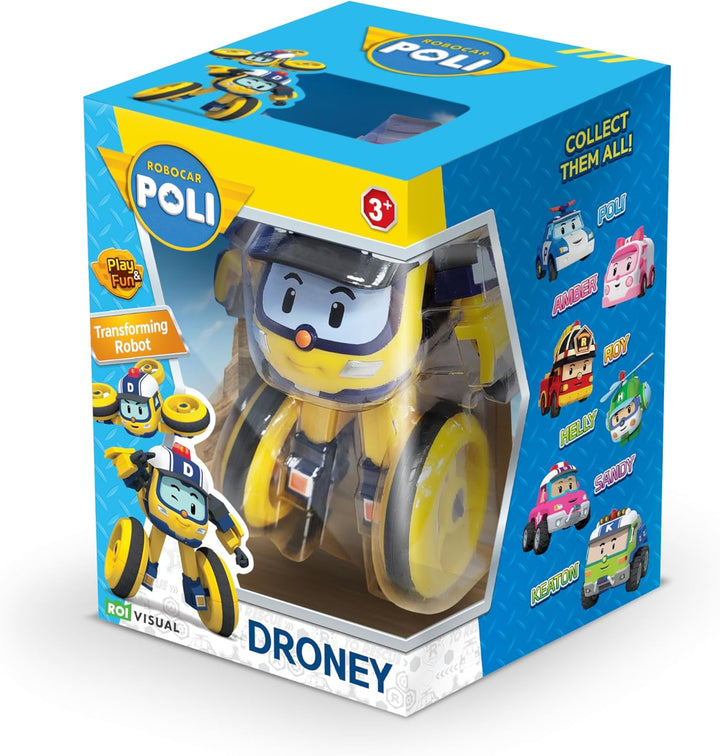 Silverlit – Robocar Poli – Drooney – 2-in-1 Transformierbare Fahrzeugfigur – Beweglicher Roboter – 1