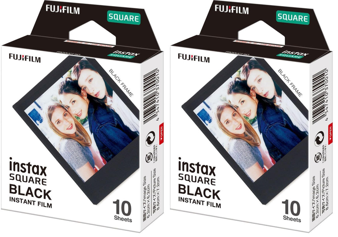 INSTAX Square Film Black Frame (Packung mit 2) Black Border 10 Stück (Packung mit 2), Black Border 1