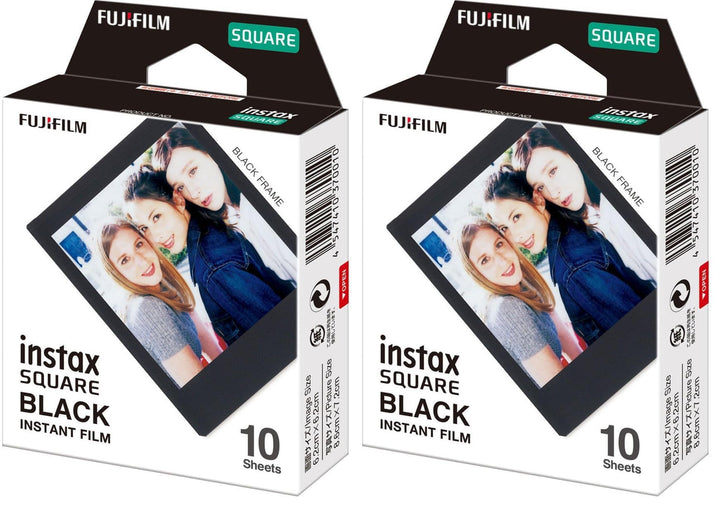 INSTAX Square Film Black Frame (Packung mit 2) Black Border 10 Stück (Packung mit 2), Black Border 1