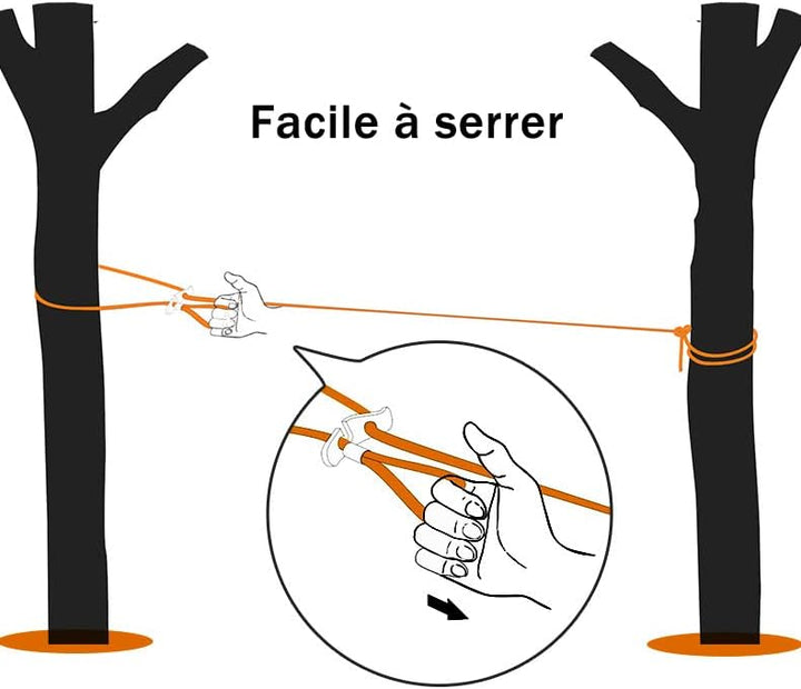 Wäscheleinen, 10 m, dick, für Garten und Aussenbereich, einfach zu Straffen, Orange… Orange 10m, Ora