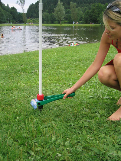 Krinner 2er Set Bodendübel Vario Drill (Wiese; Camping; Strand) Sonnenschirmständer