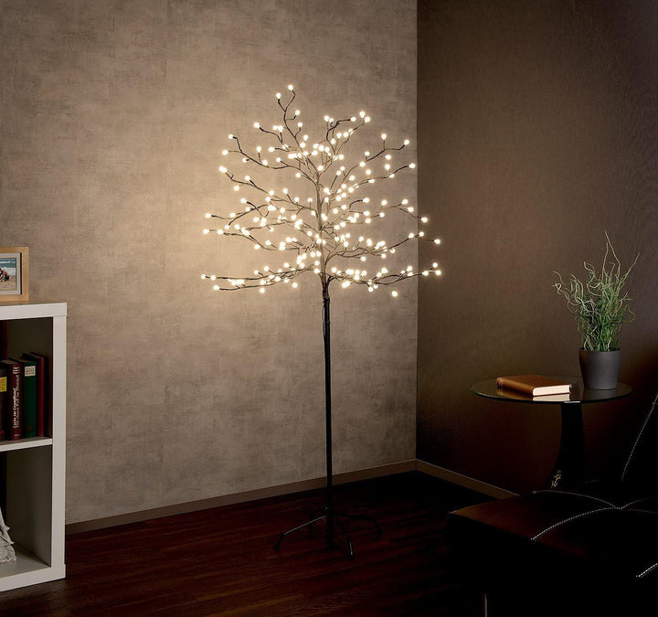 Lunartec Solarbaum: XL-Solar-LED-Lichterbaum mit 200 beleuchteten Knospen, 150cm, IP44 (Solarbaum Ga