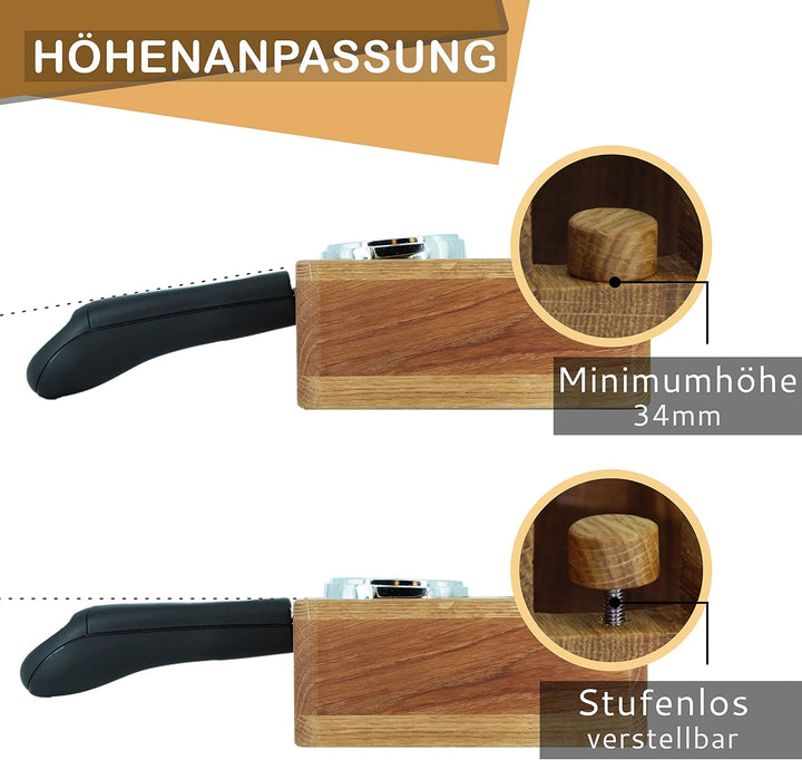 Clara Coffee Tamperstation 58mm | Tamper Station aus Schönem Eichen Holz Für Siebträger: Durch Gutes