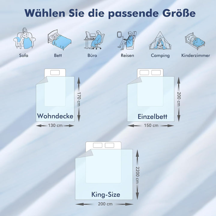 Elegear Kühldecke 150 x 200cm, Japanische Arc-Chill 3.0 Q-Max>0,5 Kühlfasern Selbstkühlende Sommerde
