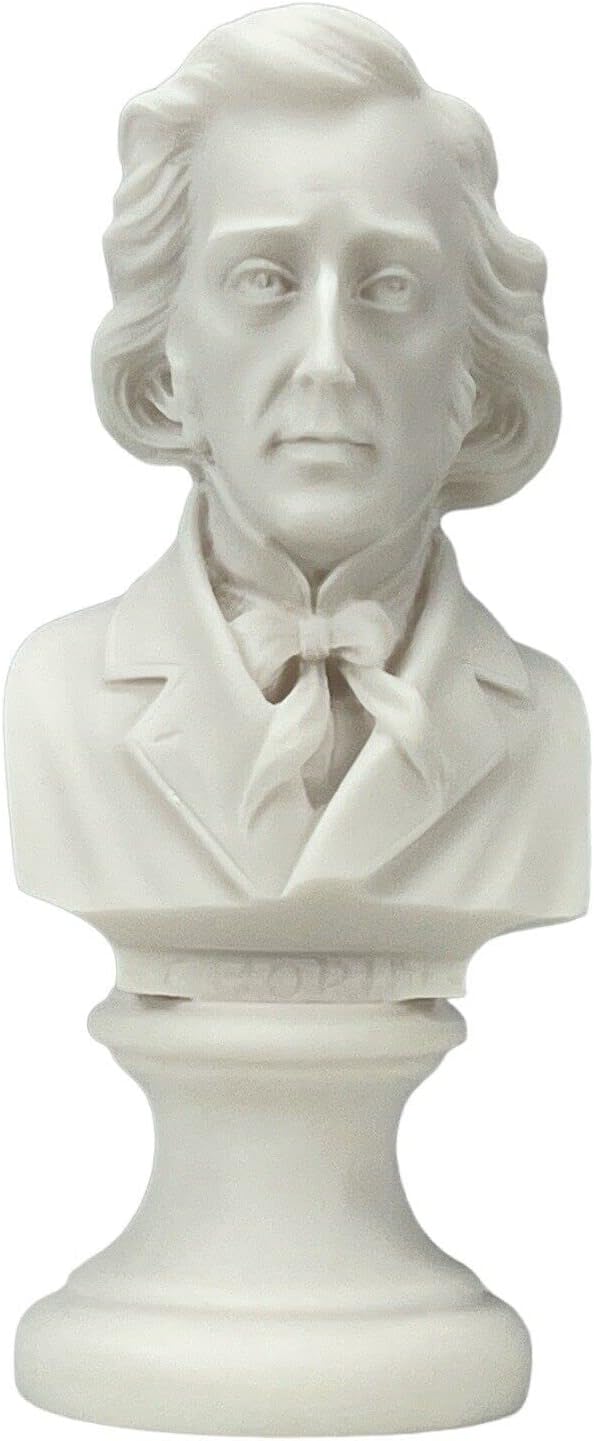 Chopin Büste Klassische Musik Skulptur Statue Cast Marmor