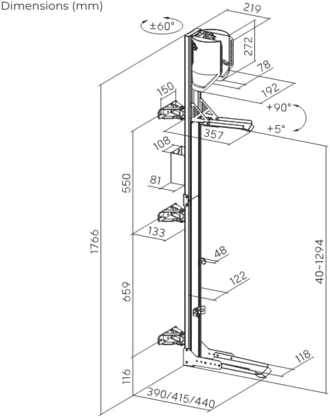 Handler Storage | schwenkbare Fahrrad Wandhalterung | 2er-Set, 2er-Set