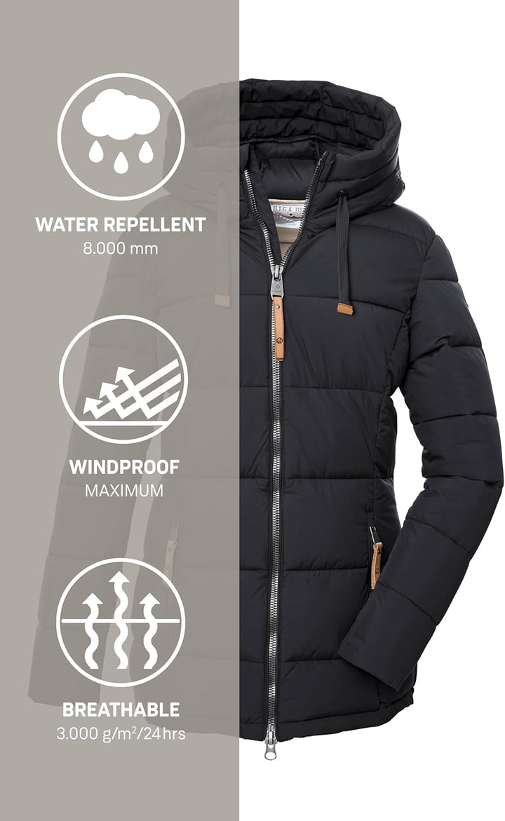 G.I.G.A. DX Damen Gw 12 Wmn Qltd Jckt Casual Steppjacke mit abzippbarer Kapuze 46 dunkelnavy, 46 dun