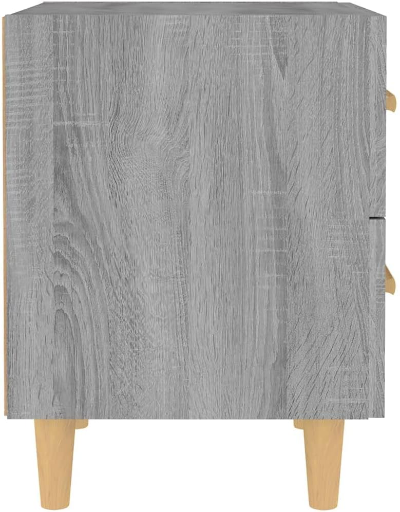 homiuse 44x40x47,5 cm 2 STK Nachttisch NachtkäStchen Grau Sonoma NachtischschräNke Mini Kommode Nach