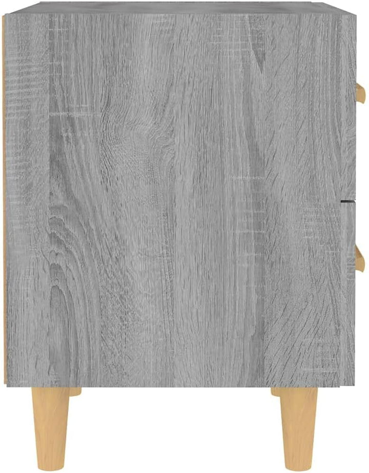 homiuse 44x40x47,5 cm 2 STK Nachttisch NachtkäStchen Grau Sonoma NachtischschräNke Mini Kommode Nach