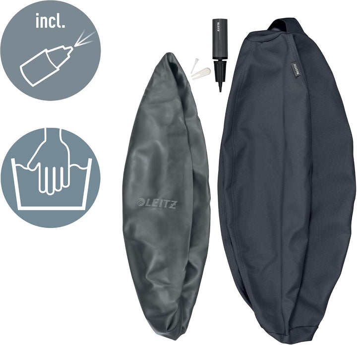 Leitz Ergo Active Sitzball mit Anti-Wegroll-Funktion, Ergonomische Alternative zum Bürostuhl, Gymnas