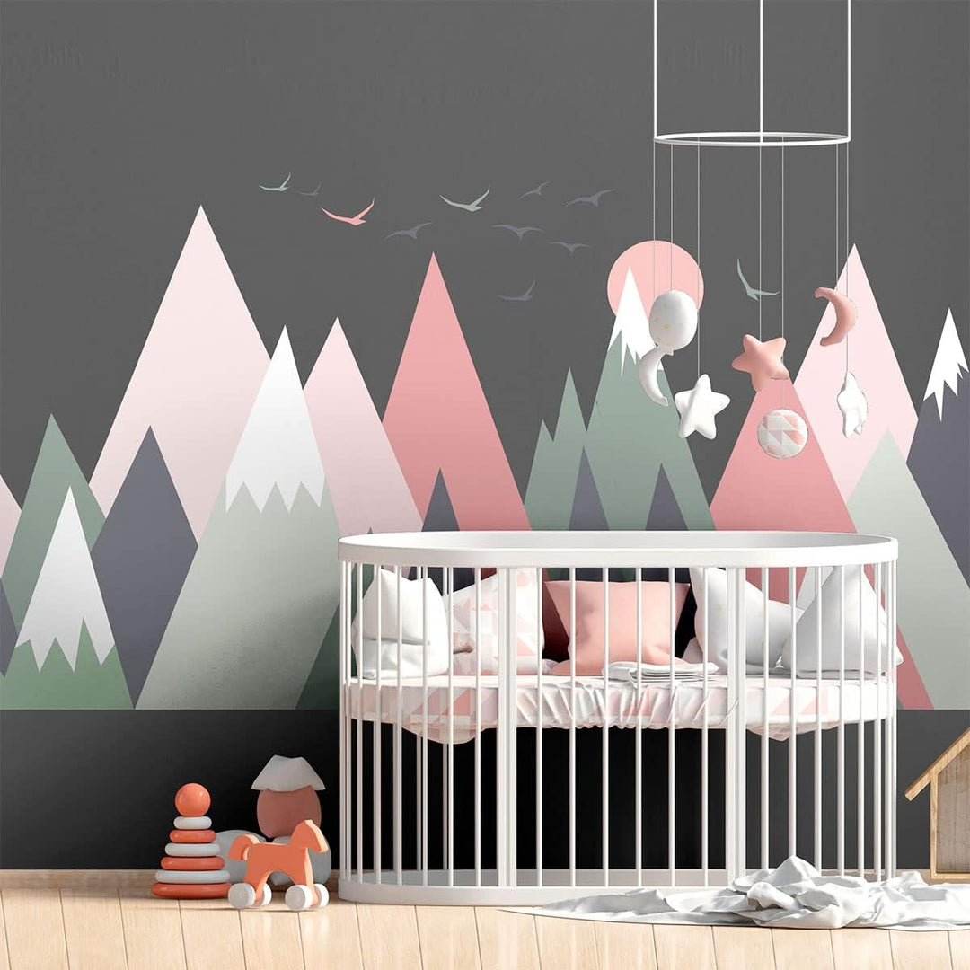 Wandsticker Kinder Deko Babyzimmer Wandsticker Kinder Wandsticker skandinavische Berge skandinavisch