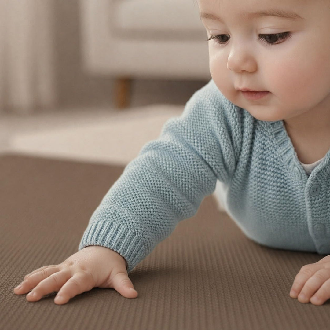 LittleTom Spielmatte Baby Puzzlematte - 9 Matten je 30x30x1 cm Krabbelmatte 90x90 cm Bodenmatte Kind