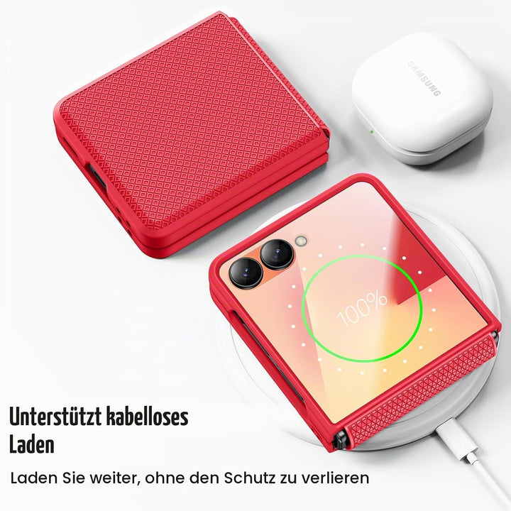 Doeshine für Samsung Galaxy Z Flip 7 Hülle [Not für Flip 7FE] mit Scharnierschutz &amp; Displayschutzfol