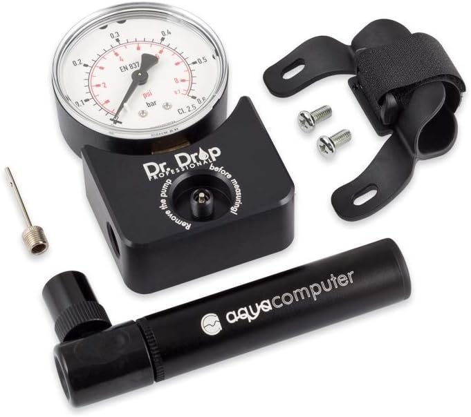 Aqua Computer Compatible Dr. Drop Professional Druckprüfgerät inkl. Luftpumpe