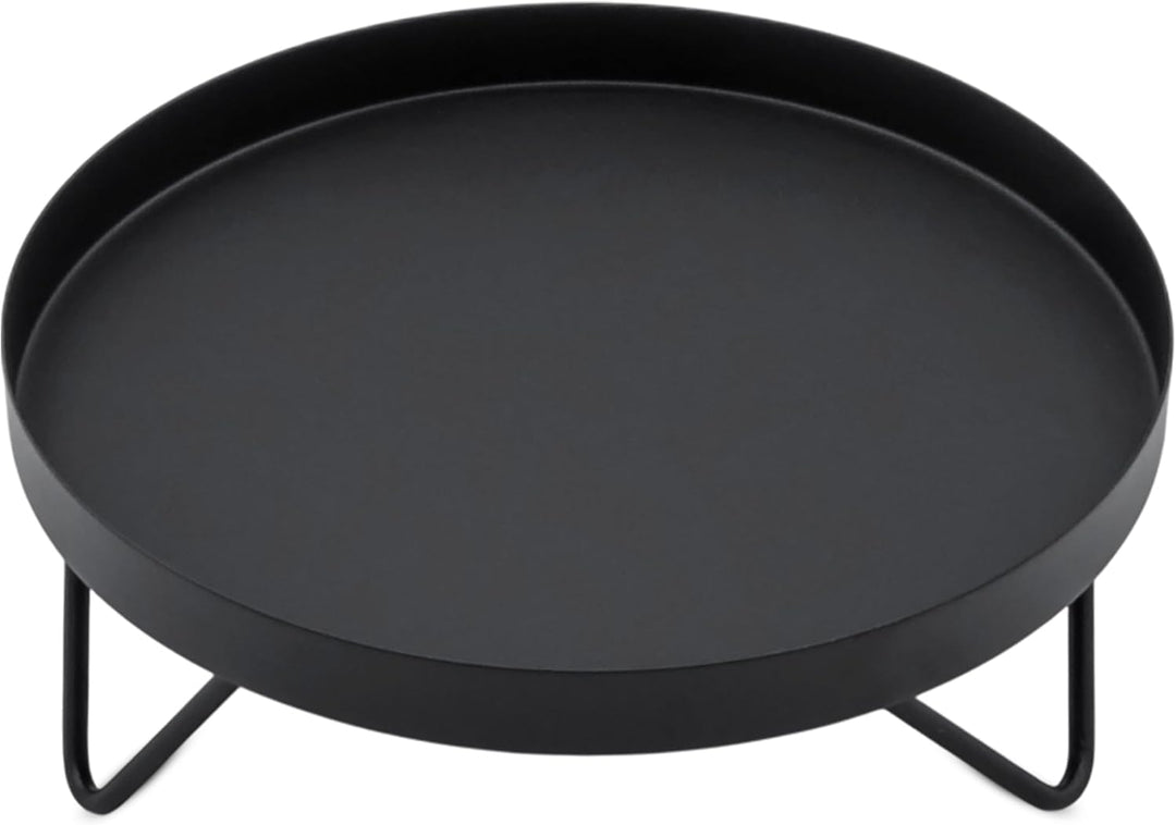 Spetebo Blumenständer Metall schwarz rund - Ø 22 cm - Blumenhocker Industrial Design für Innen - Pfl