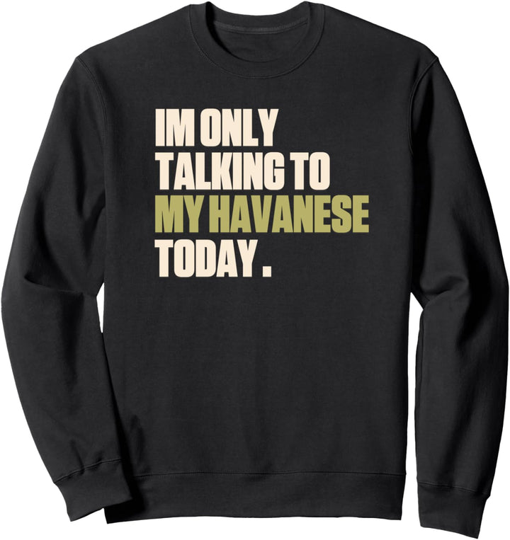 Ich spreche heute nur mit meinem Havaneser Sweatshirt