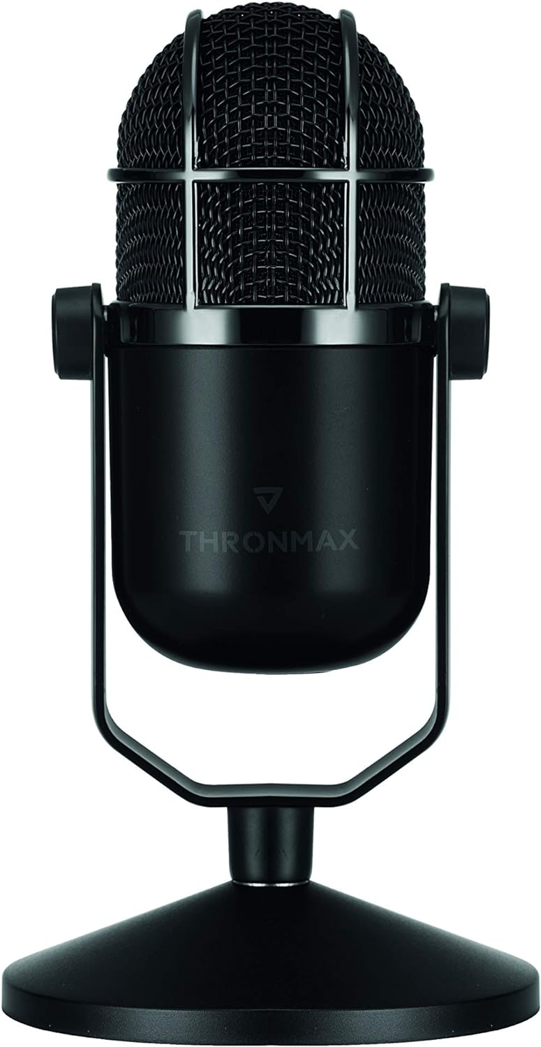 Thronmax Mdrill Dome (M3) Kondensator Mikrofon (Schwarz) für professionelle HD Aufnahmen (48kHz) in