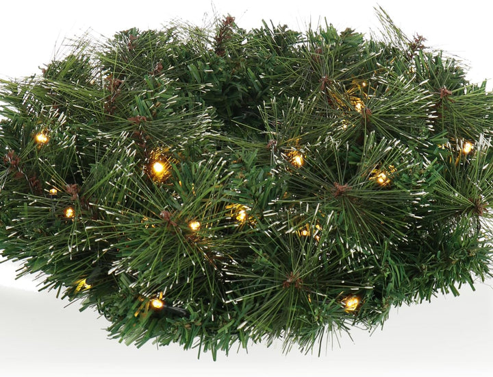COM-FOUR® LED Türkranz Weihnachten - Adventskranz mit LED-Beleuchtung - tolle Weihnachtsdeko - 40 wa