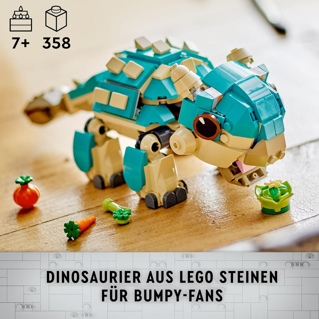 LEGO Jurassic World Baby Bumpy: Ankylosaurus, baubarer Spielzeug-Dinosaurier für Fans von Jurassic W
