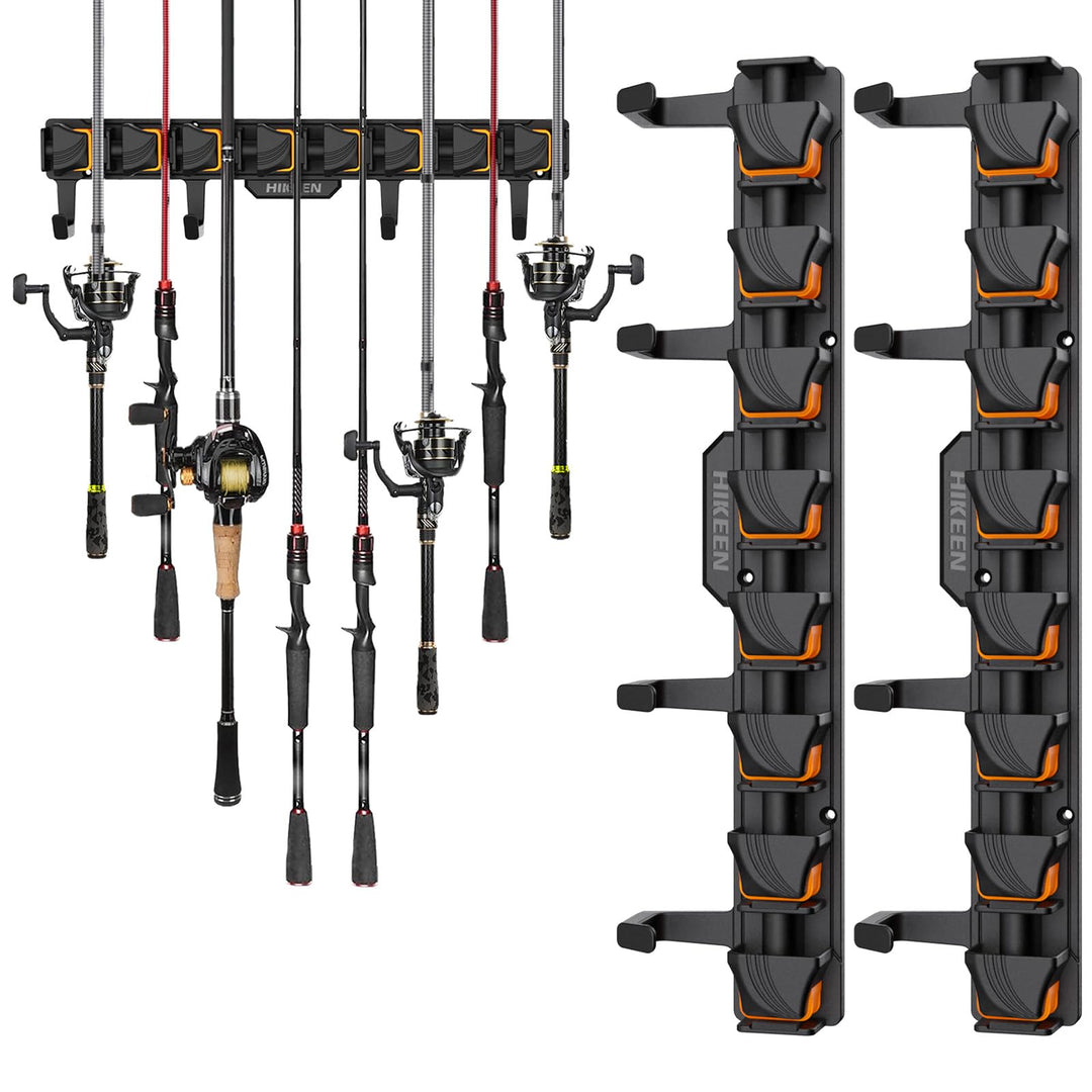 Angelrutenhalter für Garage mit Federgriff Design, Fishing Rod Rack Wand Angel Rutenhalter Vertikale