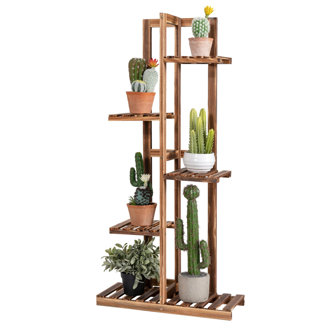 RELAX4LIFE Blumentreppe 5-stufig, Blumenregal Holz, Blumenständer mit 5 Ebenen, Pflanzenständer Frei