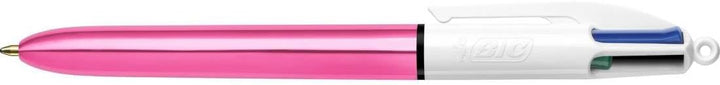 BIC 4 Farben Kugelschreiber Set 4 Colours Shine, in verschiedenen Farben, 12er Pack, Ideal für das B