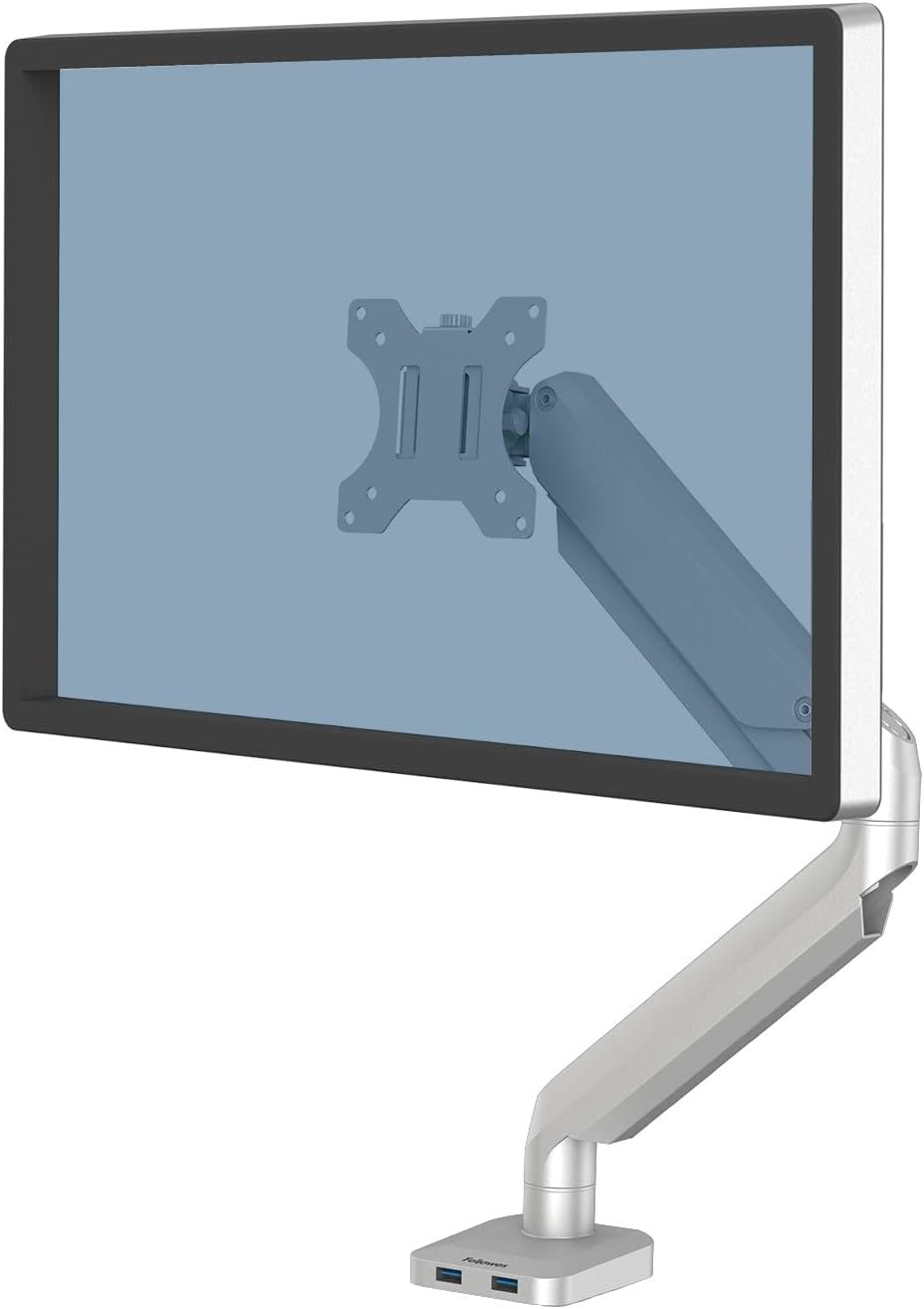 Fellowes Monitor Halterung für 1 Bildschirm bis 32 Zoll (81,28 cm) - Platinum Series Monitor Arm mit