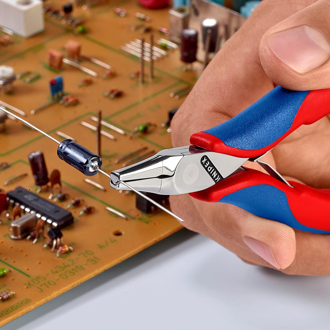 Knipex Elektronik-Bestückungszange mit Mehrkomponenten-Hüllen 130 mm 36 12 130