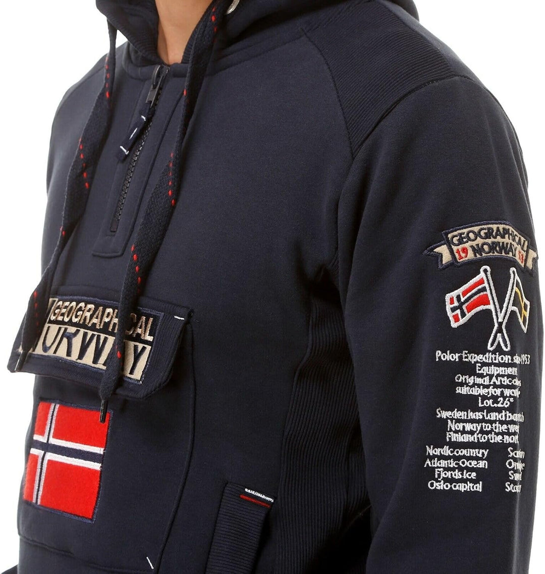 Geographical Norway Herren Gymclass Kapuzenpullover, S Marine