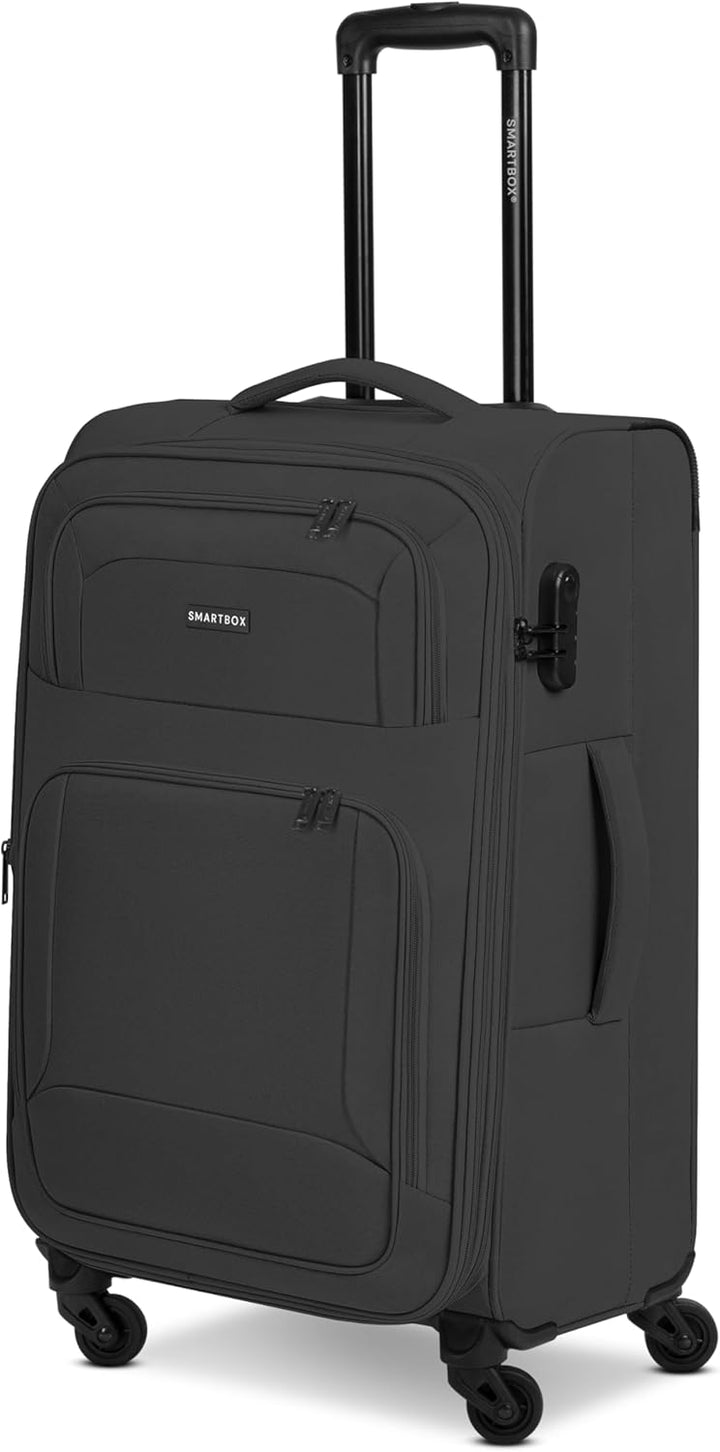 SMARTBOX Weichgepäck Check-in Koffer für Damen & Herren | Mittelgrosser Trolley 41 x 27 x 67 cm | 4