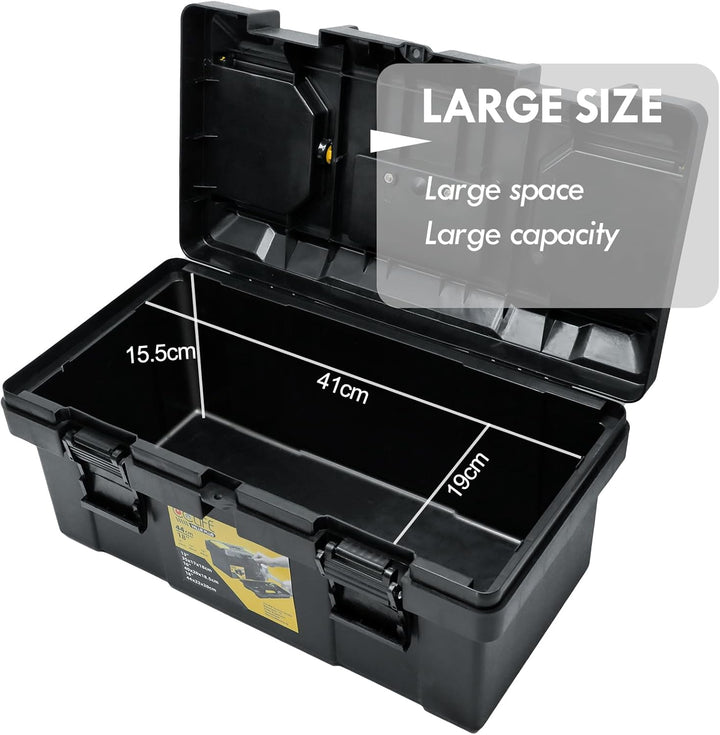 CCLIFE Werkzeugbox 18" Werkzeugkasten 44 x 22 x 20 cm Koffer mit 2 kleinen Aufbewahrungsboxen, Schne