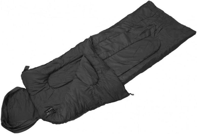 Mil-Tec Schlafsack Pilot Schwarz, Schwarz