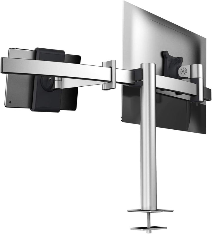 Durable Tischhalter für 1 Monitor 21-27" und 1 Tablet 7-13", mit Tischdurchführung, 360° drehbar, ne