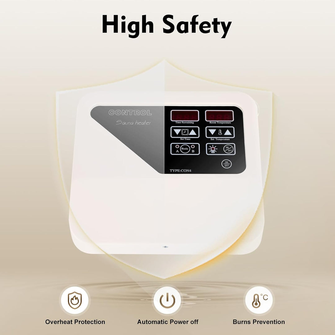 3-9 KW 40-105℃ Saunaofen Saunasteuergerät, Multifunktional Sauna External Controller, für Saunakabin