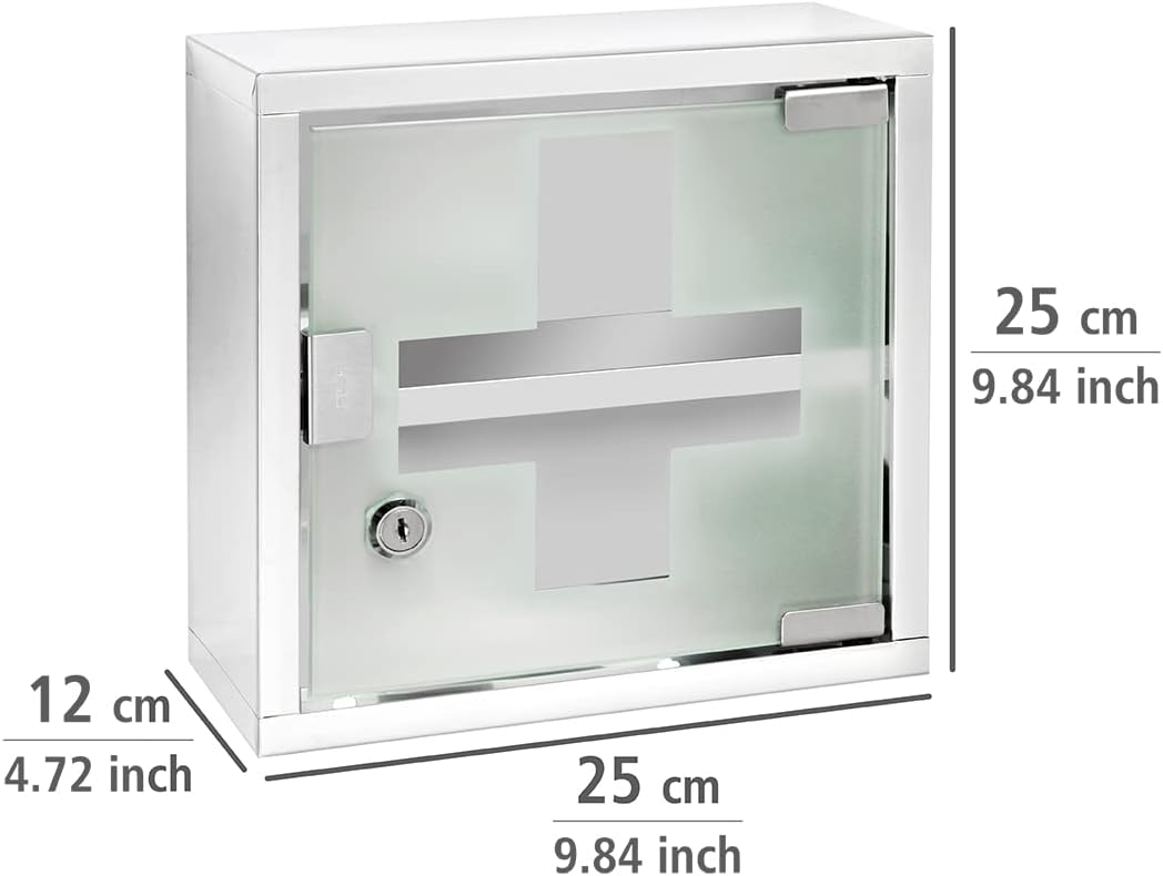 WENKO Medikamentenschrank, Weiss, 25 x 12 x 25 cm 25 x 25 x 12 cm, 25 x 25 x 12 cm